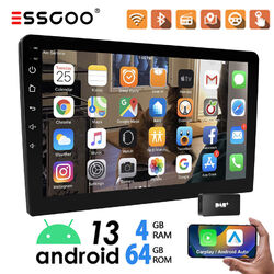 DAB+ 4+64GB Carplay Android 13 Autoradio 9" GPS Navi RDS BT Mit IPS Bldschirm FM