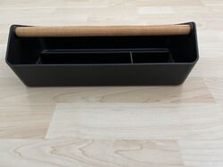 Alessi Organizer Aufbewahrungskasten Toolbox Kunststoff Holz schwarz neuwertig