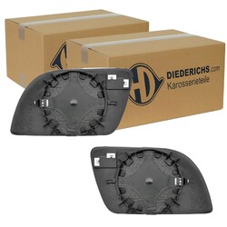 2X DIEDERICHS SPIEGELGLAS BEHEIZBAR LINKS+RECHTS passend für VW POLO