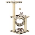 vidaXL Katzen-Kratzbaum Sisal 65 cm Grau