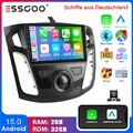2+32G Android 15 Autoradio CarPlay GPS Navi BT Für Ford Focus MK3 2011-2018 KAM+