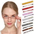 Schlanke Stift-Lesebrille Mit Stift-Clip Röhrenetui Leser Schmale Lesebrille ↑