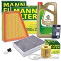 MANN-FILTER ÖLFILTER LUFTFILTER  INNENRAUMFILTER CASTROL 0W-40 A3/B4 32080851