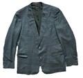WINDSOR Herren Sakko Gr. 54 grau-blau kariert  Wolle + Kaschmir + Seide
