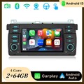 Android 14 Carplay Autoradio GPS Navi SWC WiFi BT FM DAB+ 64G Für BMW 3er E46 M3