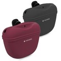 Hunde Futterbeutel Silikon 2er Set Snackbeutel mit Clip und Magnet Futtertasche