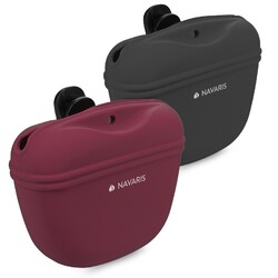 Hunde Futterbeutel Silikon 2er Set Snackbeutel mit Clip und Magnet Futtertasche
