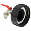 IBC Adapter S100x8 Grobgewinde-3/4" Kugelhahn Auslaufventil Regenwassertank DE
