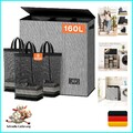 160L Wäschekorb, Wäschesammler 3 fächer mit Deckel und 3 Wäschesack - Wäsches...