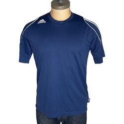 Adidas Vintage T-shirt Blu Sportiva da Uomo Da Allenamento Poliestere - Taglia S