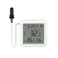 Tuya  Home WiFi Temperatur- und Feuchtigkeitssensor mit 1 M Externer Sonde,1327