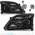 Opel Vectra C Signum 02-05 Scheinwerfer Set Satz Schwarz DE-Linse incl.H7 Birnen
