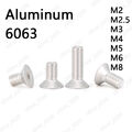 M2 M3 M4 M5 M6 M8 Aluminiumlegierung 6063 Senkkopfschraube mit Innensechskant