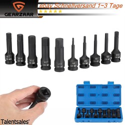 10X INNEN SECHSKANT STECKSCHLÜSSEL SATZ 1/2" KRAFT NÜSSE INBUS SCHRAUBEN