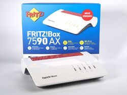 AVM FRITZ!Box 7590 AX V2 WiFi 6 WLAN Router Dual-Band Mesh Repeater wie neuKein Branding, 2 Jahre Gewährleistung