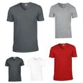 Gildan T-Shirt MIT V-AUSSCHNITT  Herren SHIRT Softstyle V-Neck S M L XL XXL