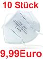 10 x FFP2 Maske Masken Atemschutzmaske Mundschutz 5lagig CE zertifiziert Mund 10