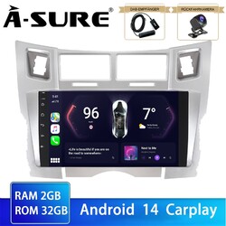 DAB KAM Carplay Android 14 2+32G Für Toyota Yaris XP90 2005-2012 Autoradio FM BT