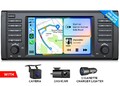 DVR+CAM+Android 14 7" IPS Autoradio Navi Apple CarPlay DSP Bluetooth Für BMW E39