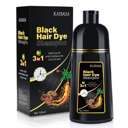 Schwarzes Haarfärbeshampoo 3 in 1 | Natürliche Kräuterfarbe
