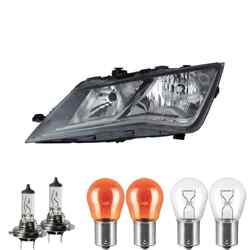 Halogen Scheinwerfer links H7 schwarz für Seat Leon SC ST inklusive Lampen