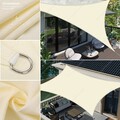 Sonnensegel WASSERDICHT Sonnenschutz Windschutz 98% UV-Schutz Rechteck PES Creme