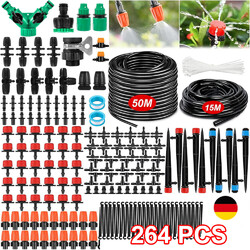 Micro Automatisch Bewässerungssystem Tropfschlauch Bewässerung Set Garten 15-50m