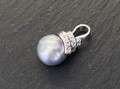 ANHÄNGER AUS STERLING SILBER 925 MIT GROSSER PERLE