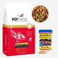 Koifutter 15 kg Classic Mix 5 Sorten Fischfutter + 1000ml AQUA Bio Bakterien Koi