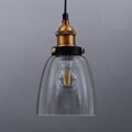 LED Hängelampe Esszimmer Deckenleuchte Retro Vintage Pendelleuchte Loft Glas E27