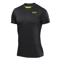 TCA Herren Atomic T-Shirt Quickdry, Traningsshirt, Laufshirt - Schwarz, XL