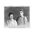 OXFORD Two Girl Graduates in Natural Science - Antique Print 1891