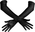 Ellenbogenlange Satinhandschuhe Damen Vintage Opern Abendhandschuhe