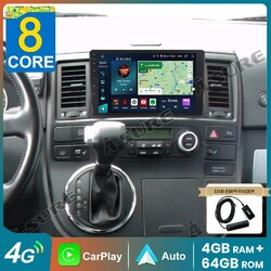 DAB+Für VW T5 Multivan Transporter 2010-2015 Android 14 Autoradio Navi 4+64GB