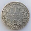 1 Mark Stück 1873 D Deutsches Reich Reichsadler alte antike Silber Münze