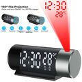 LED Projektionswecker Digital Alarmwecker Mit Projektion Temperatur USB Snooze