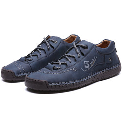 Herren Halbschuhe Freizeitschuhe Aus Echtem Leder Mode Mokassins Flache Sneakers