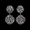 925 Sterlingsilber Ohrringe Oval Aquamarin Rhodolith Natürlich Edelstein Jewelry