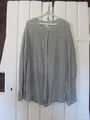 Deerberg Leinen Jersey Strickjacke Gr. L in eisblau Langarm