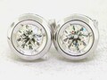 Paar Solitär Brillant Ohrstecker 585 Weißgold 14Kt  2 Brillanten 0,51ct TC IF