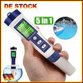 5 IN 1 Digital Wasser Qualität Tester Stift PH/EC/TEMP/TDS/Salzgehalt Tester NEU