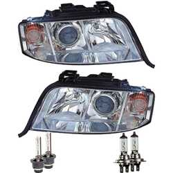 Xenon Scheinwerfer Set für Audi A6 06.01-01.05 D2S/H7 ohne Motor inkl. Lampen