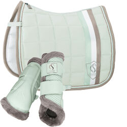 Eskadron Set Big Square Schabracke mit Gamaschen in powder green Classic Sports