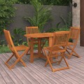 Akazie Massiv Gartenmöbel 5-tlg. Gartengarnitur Sitzgruppe Gartenset vidaXL