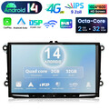 Für Skoda Seat Android 14 2+32g WIFI 4G Autoradio Carplay BT DAB+ 9'' 8-Core