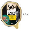 SHEBA Schale Classics in Pastete Geflügelcocktail - 22 x 85g (€ 15,48/kg) 