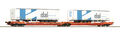 Roco 77392 H0 Doppel-Taschenwagen Sdggmrs 738 / T3000e Ekol Ep. VI WASCOSA
