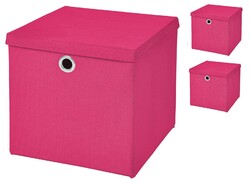 3er Set 33x33x33 Aufbewahrungsbox Spielkiste Regalkorb Faltkiste Korb Stoff Box