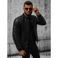 Kunstlederjacke Winterjacke Bikerjacke Jacke Übergangs Herren OZONEE JS/11Z8015Z