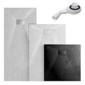 Superflach SMC Duschwanne Duschtasse Rutschfest Acrylwannen mit/ohne Siphon